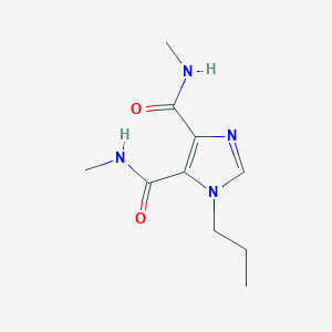 molecular formula C10H16N4O2 B1216061 1H-Imidazole-4,5-dicarboxamide, N,N'-dimethyl-1-propyl- CAS No. 3304-78-7