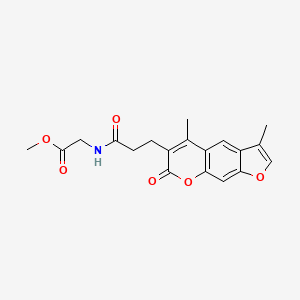 methyl N-[3-(3,5-dimethyl-7-oxo-7H-furo[3,2-g]chromen-6-yl)propanoyl]glycinate