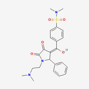 4-({1-[2-(dimethylamino)ethyl]-4-hydroxy-5-oxo-2-phenyl-2,5-dihydro-1H-pyrrol-3-yl}carbonyl)-N,N-dimethylbenzenesulfonamide