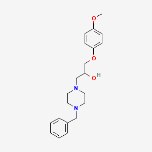 molecular formula C21H28N2O3 B12160678 1-Piperazineethanol, alpha-[(4-methoxyphenoxy)methyl]-4-(phenylmethyl)- CAS No. 325738-85-0