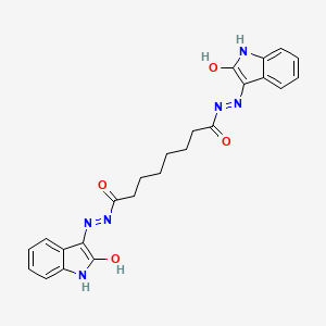 N'~1~-[(3E)-2-oxo-1,2-dihydro-3H-indol-3-ylidene]-N'~8~-[(3Z)-2-oxo-1,2-dihydro-3H-indol-3-ylidene]octanedihydrazide