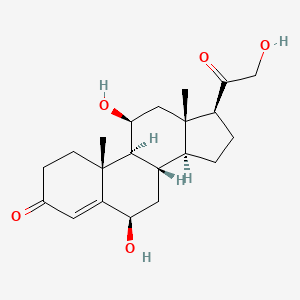 molecular formula C21H30O5 B1216068 6-羟基皮质酮 CAS No. 570-25-2