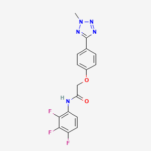 2-[4-(2-methyl-2H-tetrazol-5-yl)phenoxy]-N-(2,3,4-trifluorophenyl)acetamide