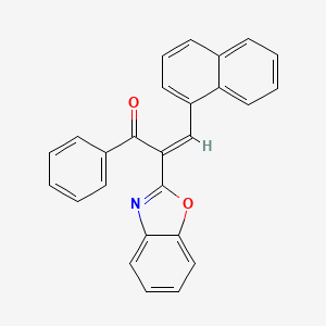 molecular formula C26H17NO2 B12160738 (2Z)-2-benzoxazol-2-yl-3-naphthyl-1-phenylprop-2-en-1-one 