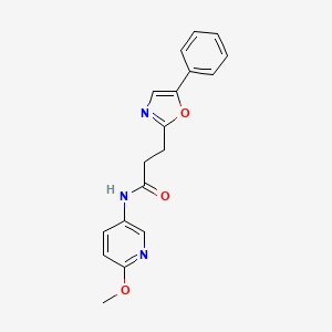 N-(6-methoxypyridin-3-yl)-3-(5-phenyl-1,3-oxazol-2-yl)propanamide