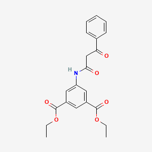 Ethyl 3-(ethoxycarbonyl)-5-(3-oxo-3-phenylpropanoylamino)benzoate