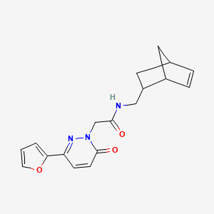 molecular formula C18H19N3O3 B12160789 N-(bicyclo[2.2.1]hept-5-en-2-ylmethyl)-2-[3-(2-furyl)-6-oxo-1(6H)-pyridazinyl]acetamide 