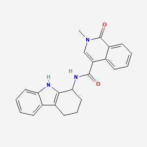 molecular formula C23H21N3O2 B12160841 2-methyl-1-oxo-N-(2,3,4,9-tetrahydro-1H-carbazol-1-yl)-1,2-dihydroisoquinoline-4-carboxamide 