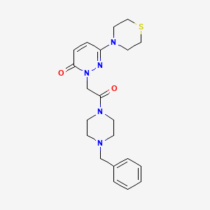 2-[2-(4-benzylpiperazin-1-yl)-2-oxoethyl]-6-(thiomorpholin-4-yl)pyridazin-3(2H)-one