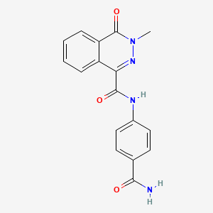 molecular formula C17H14N4O3 B12160940 N-(4-carbamoylphenyl)-3-methyl-4-oxo-3,4-dihydrophthalazine-1-carboxamide 