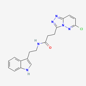 molecular formula C18H17ClN6O B12160945 3-(6-chloro[1,2,4]triazolo[4,3-b]pyridazin-3-yl)-N-[2-(1H-indol-3-yl)ethyl]propanamide 