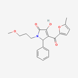 (4E)-4-[hydroxy(5-methylfuran-2-yl)methylidene]-1-(3-methoxypropyl)-5-phenylpyrrolidine-2,3-dione