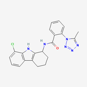 N-(8-chloro-2,3,4,9-tetrahydro-1H-carbazol-1-yl)-2-(5-methyl-1H-tetrazol-1-yl)benzamide