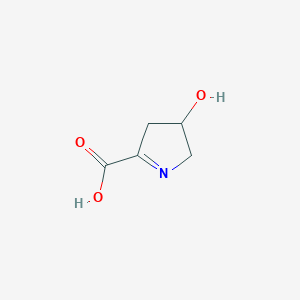 molecular formula C5H7NO3 B1216104 1-吡咯啉-4-羟基-2-羧酸 CAS No. 9054-77-7