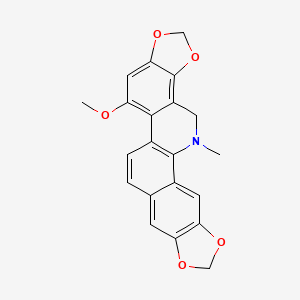 molecular formula C21H17NO5 B1216106 Dihydrochelirubine CAS No. 28342-26-9