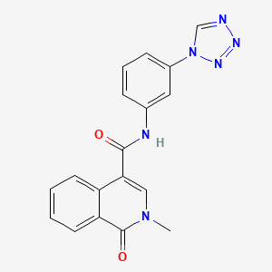 2-methyl-1-oxo-N-[3-(1H-tetrazol-1-yl)phenyl]-1,2-dihydroisoquinoline-4-carboxamide