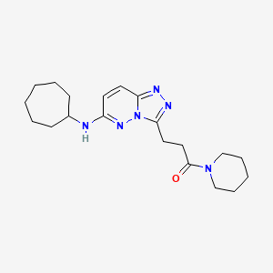 3-[6-(Cycloheptylamino)[1,2,4]triazolo[4,3-b]pyridazin-3-yl]-1-(piperidin-1-yl)propan-1-one