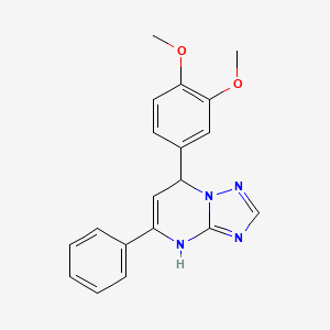 molecular formula C19H18N4O2 B12161137 7-(3,4-Dimethoxyphenyl)-5-phenyl-3,7-dihydro[1,2,4]triazolo[1,5-a]pyrimidine 