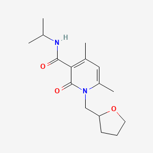 4,6-dimethyl-2-oxo-N-(propan-2-yl)-1-(tetrahydrofuran-2-ylmethyl)-1,2-dihydropyridine-3-carboxamide