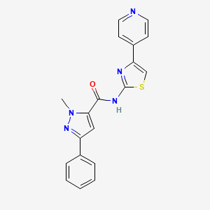 1-methyl-3-phenyl-N-(4-(pyridin-4-yl)thiazol-2-yl)-1H-pyrazole-5-carboxamide