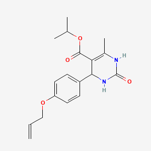 molecular formula C18H22N2O4 B12161194 Propan-2-yl 6-methyl-2-oxo-4-[4-(prop-2-en-1-yloxy)phenyl]-1,2,3,4-tetrahydropyrimidine-5-carboxylate 