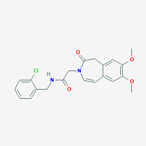 molecular formula C21H21ClN2O4 B12161206 N-(2-chlorobenzyl)-2-(7,8-dimethoxy-2-oxo-1,2-dihydro-3H-3-benzazepin-3-yl)acetamide 