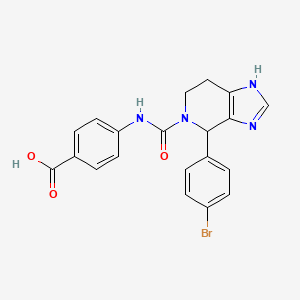 molecular formula C20H17BrN4O3 B12161256 4-({[4-(4-bromophenyl)-3,4,6,7-tetrahydro-5H-imidazo[4,5-c]pyridin-5-yl]carbonyl}amino)benzoic acid 