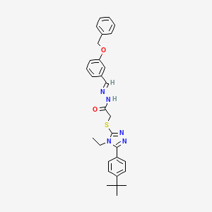 N'-{(E)-[3-(benzyloxy)phenyl]methylidene}-2-{[5-(4-tert-butylphenyl)-4-ethyl-4H-1,2,4-triazol-3-yl]sulfanyl}acetohydrazide