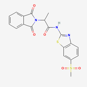 2-(1,3-dioxo-2,3-dihydro-1H-isoindol-2-yl)-N-(6-methanesulfonyl-1,3-benzothiazol-2-yl)propanamide