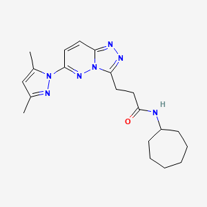 N-cycloheptyl-3-[6-(3,5-dimethyl-1H-pyrazol-1-yl)[1,2,4]triazolo[4,3-b]pyridazin-3-yl]propanamide