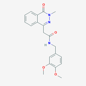 molecular formula C20H21N3O4 B12161325 N-(3,4-dimethoxybenzyl)-2-(3-methyl-4-oxo-3,4-dihydrophthalazin-1-yl)acetamide 