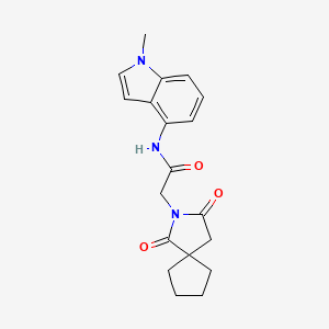 2-(1,3-dioxo-2-azaspiro[4.4]non-2-yl)-N-(1-methyl-1H-indol-4-yl)acetamide