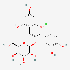 molecular formula C21H21O11+ B1216143 Cyanidin 3-O-glucoside CAS No. 47705-70-4