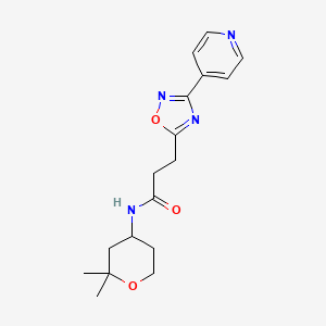 N-(2,2-dimethyltetrahydro-2H-pyran-4-yl)-3-[3-(pyridin-4-yl)-1,2,4-oxadiazol-5-yl]propanamide