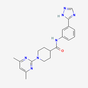 molecular formula C20H23N7O B12161482 1-(4,6-dimethylpyrimidin-2-yl)-N-[3-(4H-1,2,4-triazol-3-yl)phenyl]piperidine-4-carboxamide 