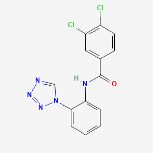 molecular formula C14H9Cl2N5O B12161558 3,4-dichloro-N-[2-(1H-tetrazol-1-yl)phenyl]benzamide 