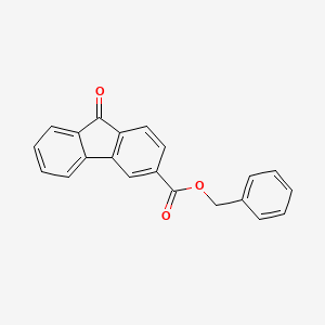 molecular formula C21H14O3 B1216157 9-Oxo-3-fluorenecarboxylic acid (phenylmethyl) ester 