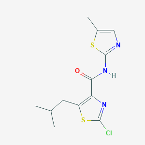 2-chloro-5-(2-methylpropyl)-N-(5-methyl-1,3-thiazol-2-yl)-1,3-thiazole-4-carboxamide