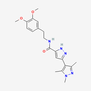 molecular formula C20H25N5O3 B12161663 N-[2-(3,4-dimethoxyphenyl)ethyl]-1',3',5'-trimethyl-1'H,2H-3,4'-bipyrazole-5-carboxamide 