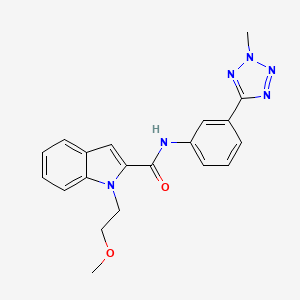 molecular formula C20H20N6O2 B12161730 1-(2-methoxyethyl)-N-[3-(2-methyl-2H-tetrazol-5-yl)phenyl]-1H-indole-2-carboxamide 