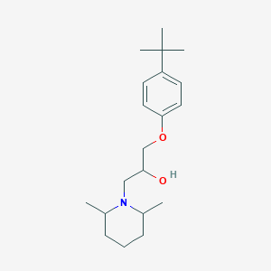 molecular formula C20H33NO2 B12161771 1-Piperidineethanol, alpha-[[4-(1,1-dimethylethyl)phenoxy]methyl]-2,6-dimethyl- CAS No. 739360-65-7