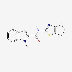 molecular formula C16H15N3OS B12161793 N-(5,6-dihydro-4H-cyclopenta[d]thiazol-2-yl)-1-methyl-1H-indole-2-carboxamide 