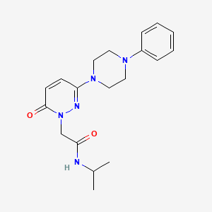 molecular formula C19H25N5O2 B12161899 2-[6-oxo-3-(4-phenylpiperazin-1-yl)pyridazin-1(6H)-yl]-N-(propan-2-yl)acetamide 