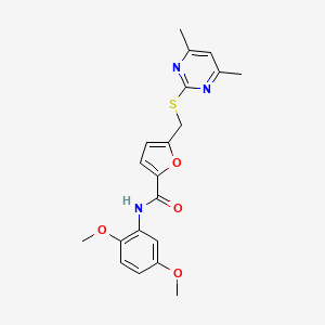 N-(2,5-dimethoxyphenyl)-5-{[(4,6-dimethylpyrimidin-2-yl)sulfanyl]methyl}furan-2-carboxamide