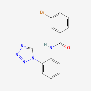 molecular formula C14H10BrN5O B12161976 3-bromo-N-[2-(1H-tetrazol-1-yl)phenyl]benzamide 