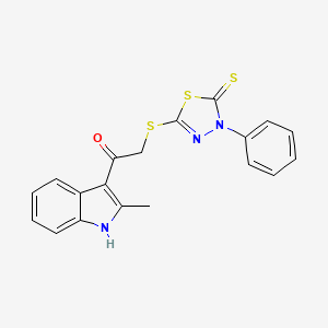 1-(2-methyl-1H-indol-3-yl)-2-((4-phenyl-5-thioxo-4,5-dihydro-1,3,4-thiadiazol-2-yl)sulfanyl)ethanone