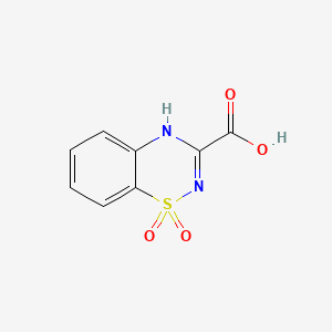 molecular formula C8H6N2O4S B1216199 2H-1,2,4-Benzothiadiazine-1,1-dioxide-3-carboxylic acid CAS No. 57864-78-5