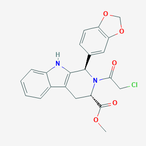 molecular formula C22H19ClN2O5 B121620 (1R,3S)-1-(1,3-苯并二氧杂环-5-基)-2-(2-氯乙酰)-2,3,4,9-四氢-1H-吡啶并[3,4-b]吲哚-3-羧酸甲酯 CAS No. 629652-44-4