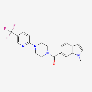 molecular formula C20H19F3N4O B12162000 (1-methyl-1H-indol-6-yl){4-[5-(trifluoromethyl)pyridin-2-yl]piperazin-1-yl}methanone 