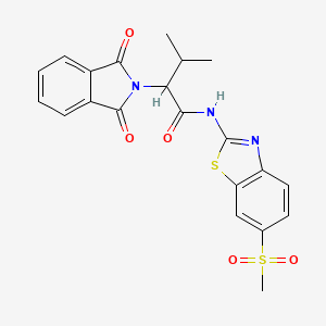 2-(1,3-dioxo-1,3-dihydro-2H-isoindol-2-yl)-3-methyl-N-[6-(methylsulfonyl)-1,3-benzothiazol-2-yl]butanamide